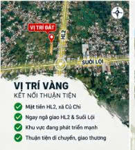 2.232M² ĐẤT MẶT TIỀN HL2- CỦ CHI – NGANG 17M – 400M² THỔ CƯ – GIÁ 26 TỶ
