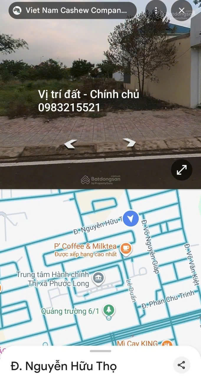 Chính chủ bán đất lô biệt thự Phước Long - 200m2 full thổ cư, mặt tiền đường nhựa lớn